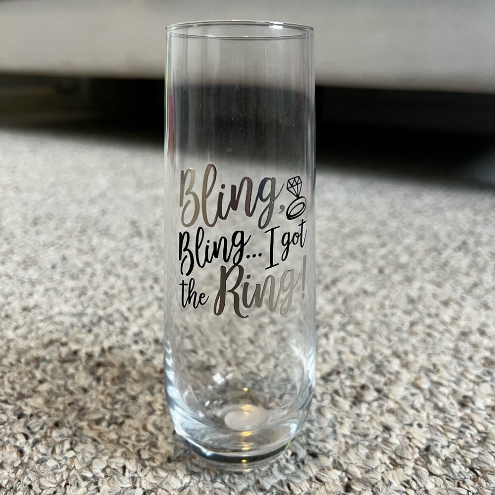 Stemless champagne glass